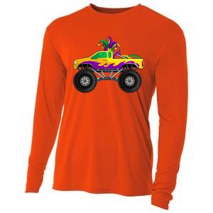 Mardi Gras Monster Truck Beads Jester Hagreat Gift Gift Cooling Performance Long Sleeve Crew