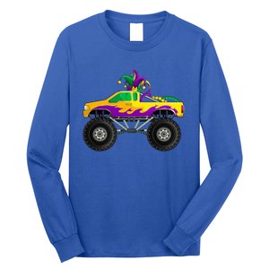 Mardi Gras Monster Truck Beads Jester Hagreat Gift Gift Long Sleeve Shirt