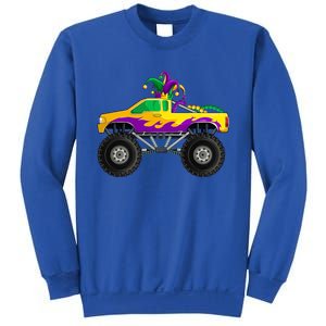 Mardi Gras Monster Truck Beads Jester Hagreat Gift Gift Sweatshirt