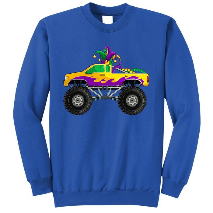 Mardi Gras Monster Truck Beads Jester Hagreat Gift Gift Sweatshirt