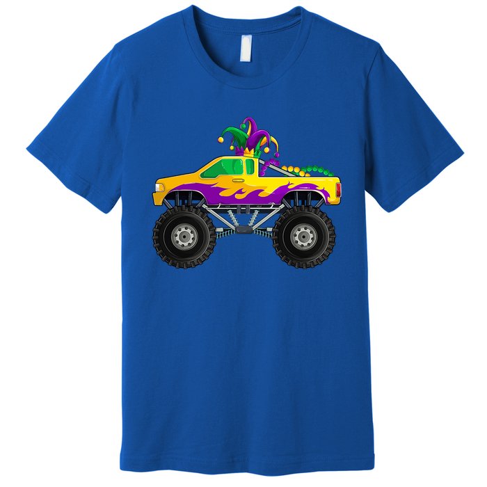 Mardi Gras Monster Truck Beads Jester Hagreat Gift Gift Premium T-Shirt