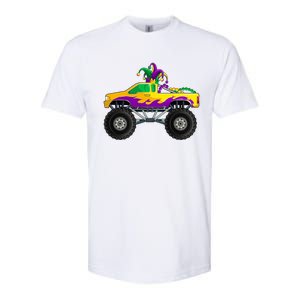 Mardi Gras Monster Truck Beads Jester Hagreat Gift Gift Softstyle CVC T-Shirt