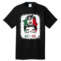 Michoacan Girl Messy Bun Bandana And Glasses Mexico Mexican Tall T-Shirt