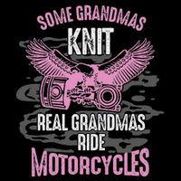 Motorcyclist Grandmother Motorist Cyclist Grandma Long Sleeve Shirt