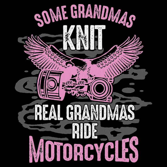 Motorcyclist Grandmother Motorist Cyclist Grandma Long Sleeve Shirt