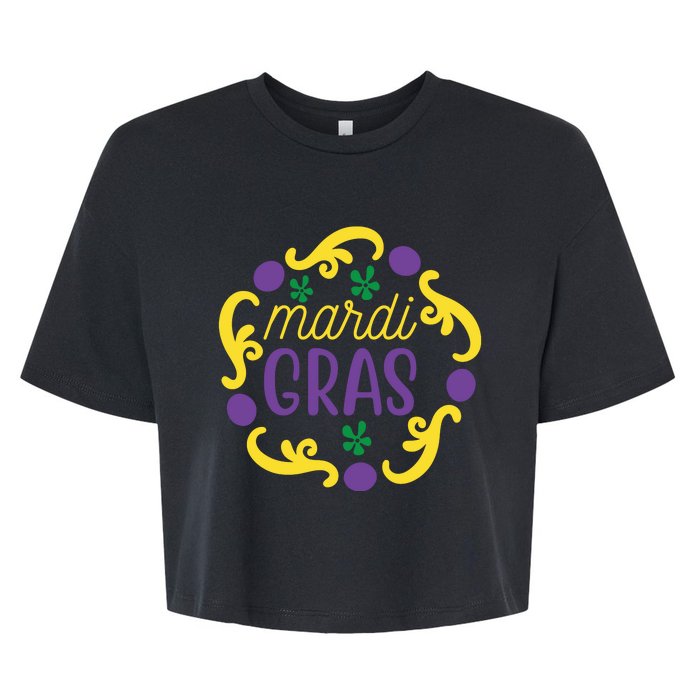 Mardi Gras Bella+Canvas Jersey Crop Tee