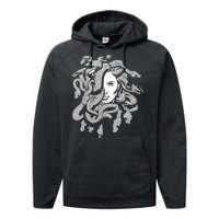 Medusa Greek Mythology Snake Lover Performance Fleece Hoodie