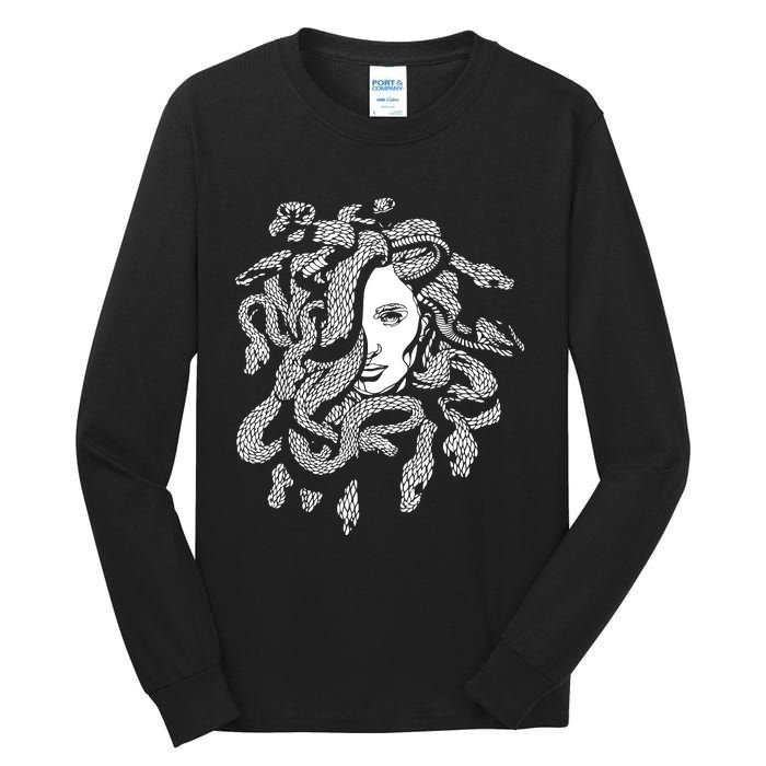 Medusa Greek Mythology Snake Lover Tall Long Sleeve T-Shirt