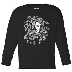 Medusa Greek Mythology Snake Lover Toddler Long Sleeve Shirt