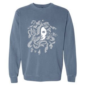 Medusa Greek Mythology Snake Lover Garment-Dyed Sweatshirt