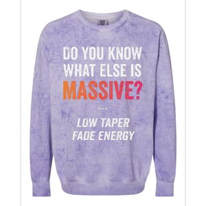 Massive Gaming Meme Funny Low Taper Fade Energy Meme Colorblast Crewneck Sweatshirt