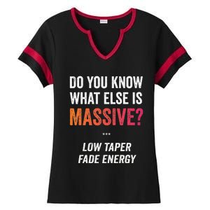 Massive Gaming Meme Funny Low Taper Fade Energy Meme Ladies Halftime Notch Neck Tee