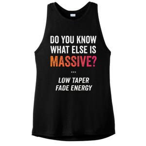 Massive Gaming Meme Funny Low Taper Fade Energy Meme Ladies PosiCharge Tri-Blend Wicking Tank