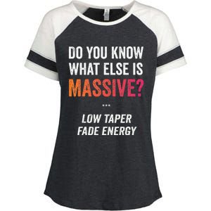 Massive Gaming Meme Funny Low Taper Fade Energy Meme Enza Ladies Jersey Colorblock Tee