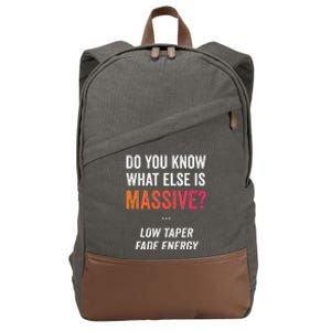 Massive Gaming Meme Funny Low Taper Fade Energy Meme Cotton Canvas Backpack