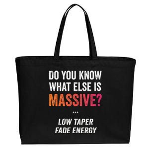 Massive Gaming Meme Funny Low Taper Fade Energy Meme Cotton Canvas Jumbo Tote