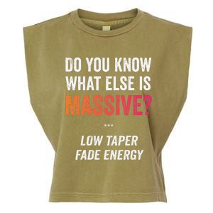 Massive Gaming Meme Funny Low Taper Fade Energy Meme Garment-Dyed Women's Muscle Tee