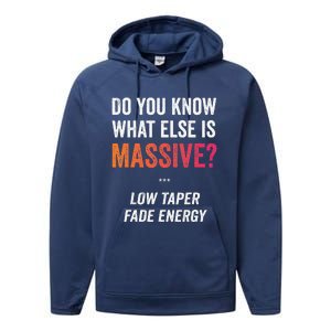 Massive Gaming Meme Funny Low Taper Fade Energy Meme Performance Fleece Hoodie