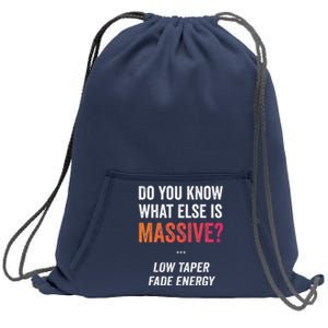 Massive Gaming Meme Funny Low Taper Fade Energy Meme Sweatshirt Cinch Pack Bag