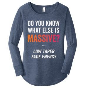 Massive Gaming Meme Funny Low Taper Fade Energy Meme Women's Perfect Tri Tunic Long Sleeve Shirt