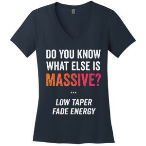 Massive Gaming Meme Funny Low Taper Fade Energy Meme Women's V-Neck T-Shirt