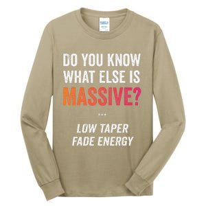 Massive Gaming Meme Funny Low Taper Fade Energy Meme Tall Long Sleeve T-Shirt