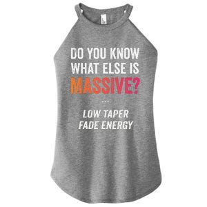 Massive Gaming Meme Funny Low Taper Fade Energy Meme Women's Perfect Tri Rocker Tank