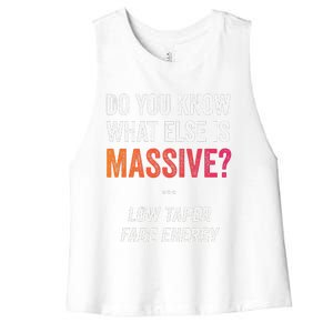 Massive Gaming Meme Funny Low Taper Fade Energy Meme Women's Racerback Cropped Tank