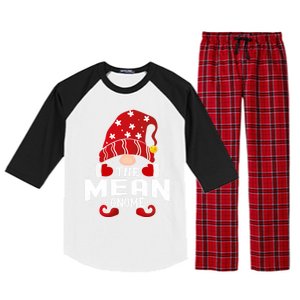 Mean Gnome Matching Christmas Pjs For Family Gift Raglan Sleeve Pajama Set