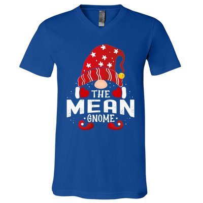 Mean Gnome Matching Christmas Pjs For Family Gift V-Neck T-Shirt