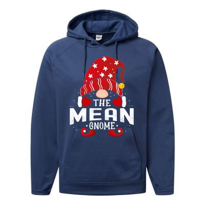 Mean Gnome Matching Christmas Pjs For Family Gift Performance Fleece Hoodie