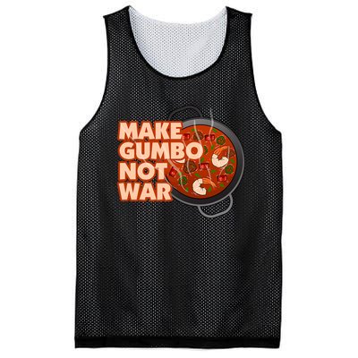 Make Gumbo Not War Louisiana Mesh Reversible Basketball Jersey Tank