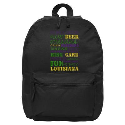 Mardi Gras New Orleans Festive Fun Party 16 in Basic Backpack