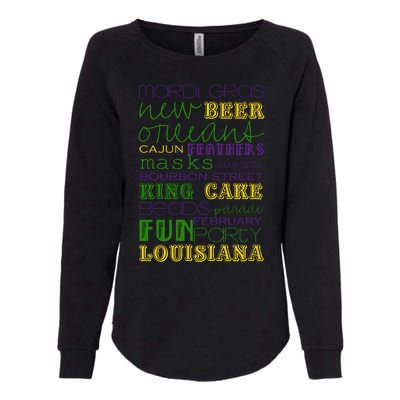 Mardi Gras New Orleans Festive Fun Party Womens California Wash Sweatshirt