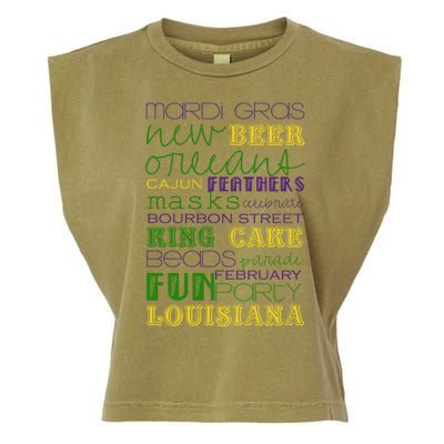 Mardi Gras New Orleans Festive Fun Party Garment-Dyed Women's Muscle Tee