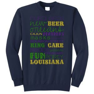 Mardi Gras New Orleans Festive Fun Party Tall Sweatshirt