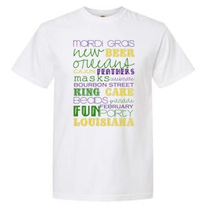 Mardi Gras New Orleans Festive Fun Party Garment-Dyed Heavyweight T-Shirt