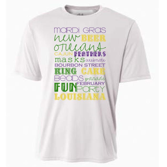 Mardi Gras New Orleans Festive Fun Party Cooling Performance Crew T-Shirt