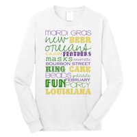 Mardi Gras New Orleans Festive Fun Party Long Sleeve Shirt