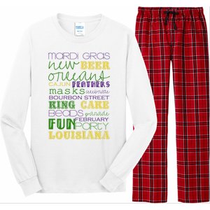 Mardi Gras New Orleans Festive Fun Party Long Sleeve Pajama Set