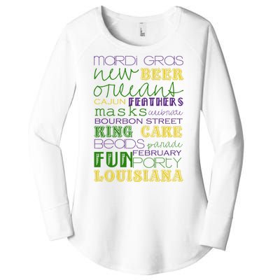 Mardi Gras New Orleans Festive Fun Party Women's Perfect Tri Tunic Long Sleeve Shirt