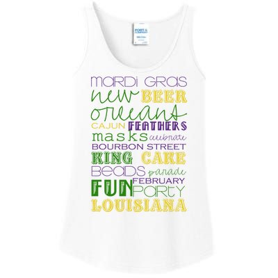 Mardi Gras New Orleans Festive Fun Party Ladies Essential Tank