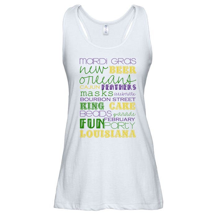 Mardi Gras New Orleans Festive Fun Party Ladies Essential Flowy Tank