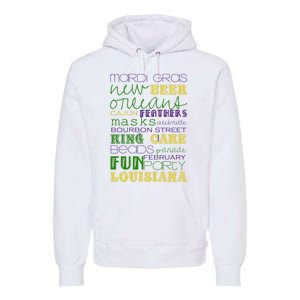 Mardi Gras New Orleans Festive Fun Party Premium Hoodie