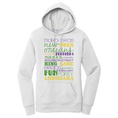 Mardi Gras New Orleans Festive Fun Party Women's Pullover Hoodie