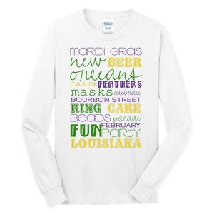 Mardi Gras New Orleans Festive Fun Party Tall Long Sleeve T-Shirt