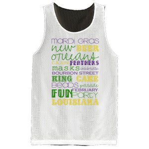 Mardi Gras New Orleans Festive Fun Party Mesh Reversible Basketball Jersey Tank