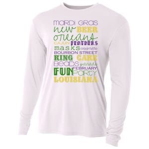 Mardi Gras New Orleans Festive Fun Party Cooling Performance Long Sleeve Crew