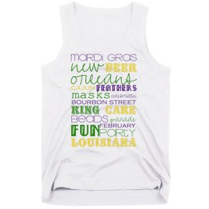 Mardi Gras New Orleans Festive Fun Party Tank Top