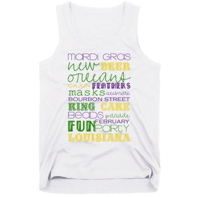 Mardi Gras New Orleans Festive Fun Party Tank Top